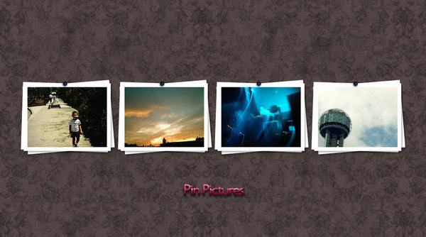 Pin Pictures Photo Frames PSD: Free Polaroid Templates