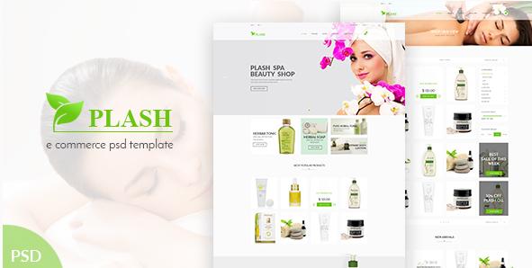 Plash Spa - eCommerce PSD Template