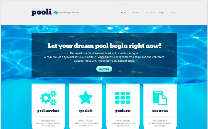 Pool Cleaning Responsive Theme