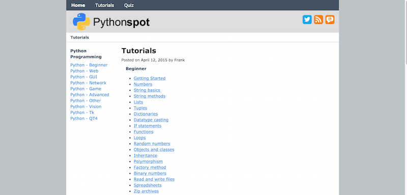 Pythonspot-Python-Tutorials