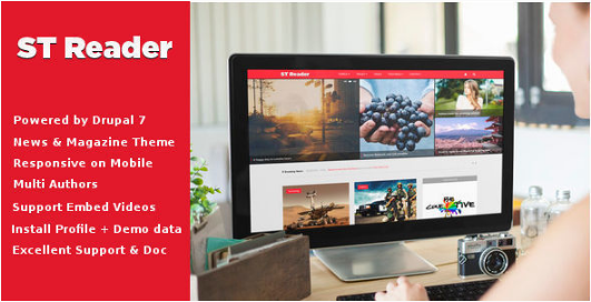 Reader - News & Magazine Drupal Theme