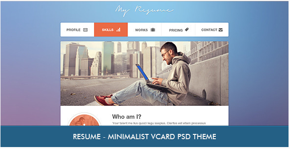 Best Resume and vCard PSD templates