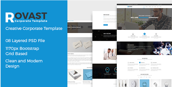 Rovast - Corporate PSD Template