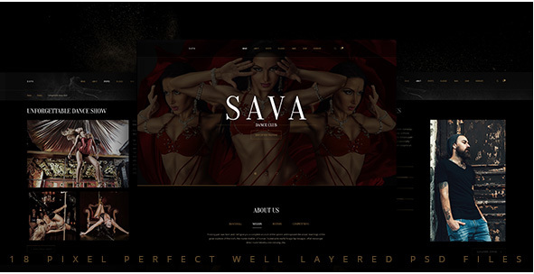 Sava: Best Night Club PSD Templates