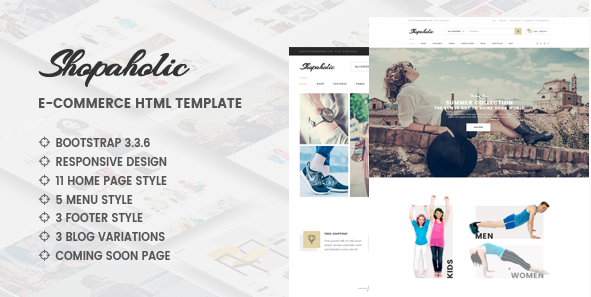 Shopaholic - Responsive Multipurpose eCommerce HTML5 Template