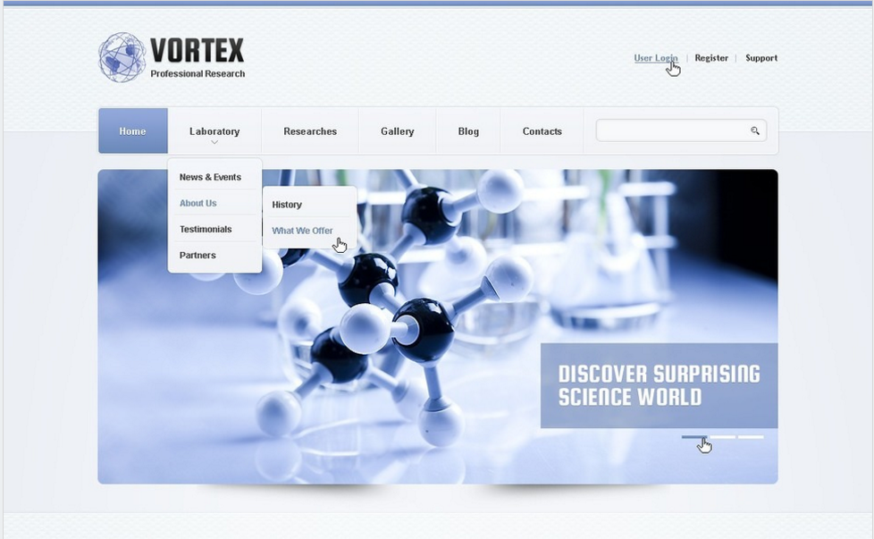Silver Science Lab Drupal Template