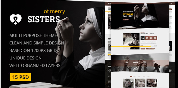 Sisters of Mercy — Nonprofit PSD Template