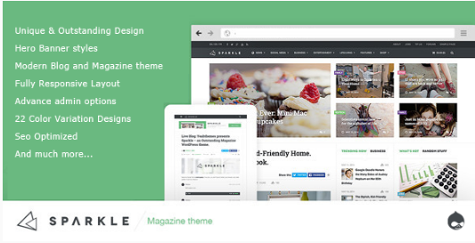 Sparkle - Responsive NewsMagazine Drupal theme