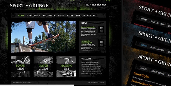 Sport and Grunge - HTML