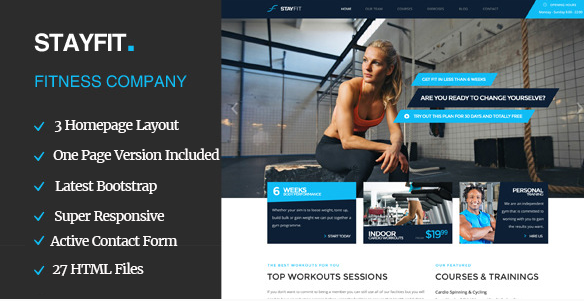 Stayfit  Sports, Health, Gym & Fitness HTML Template