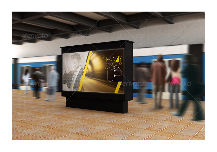 Subway Advertising Mockup: Brilliant Indoor Advertising Mockups