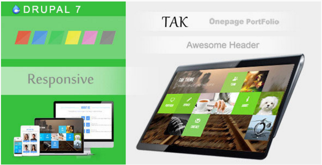 TAK - Responsive Onepage Portfolio Drupal