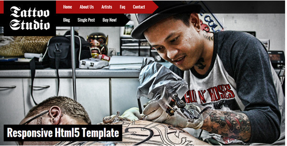 Tattoo Studio - Responsive HTML5 Template