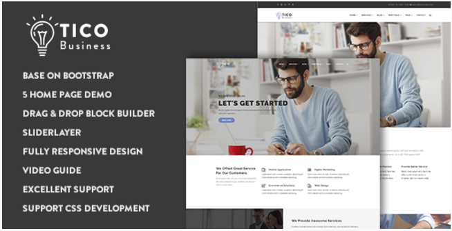 Tico - Responsive Business Drupal 8 Theme