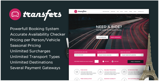 Transfers - Transport and Car Hire WordPress Theme