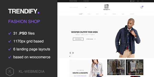 Trendify - Fashion eCommerce PSD template