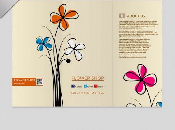 Tri Fold Floral Brochure