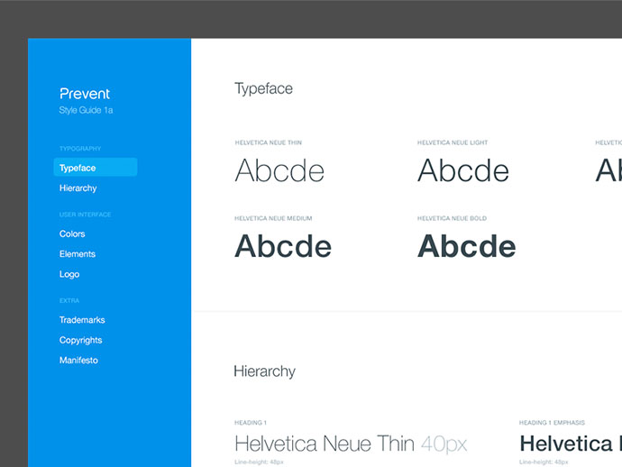 Typeface and hierarchy