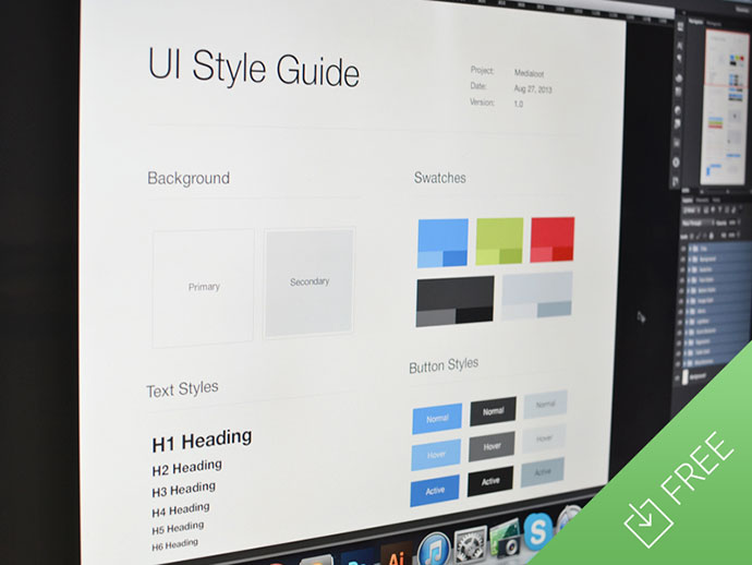 UI Style Guide Template (.psd)