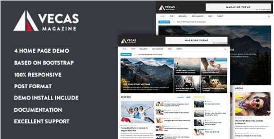 Vecas - Responsive Magazine News Drupal Theme