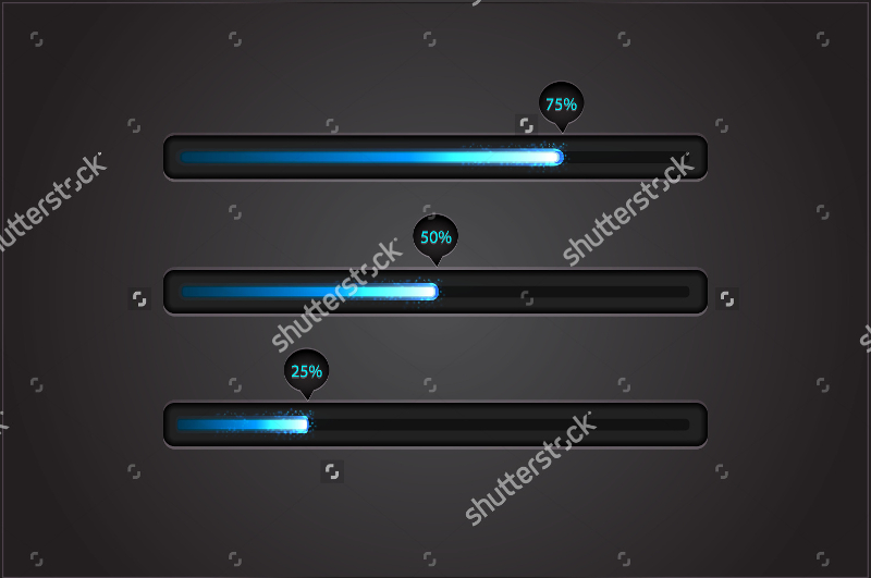 Vector Blue Progress Bar Designs