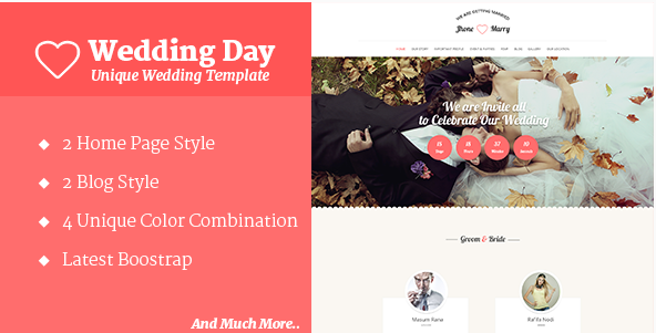 Wedding Day - Wedding HTML Template