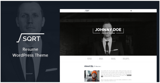 WordPress Resume Theme - Squareroot