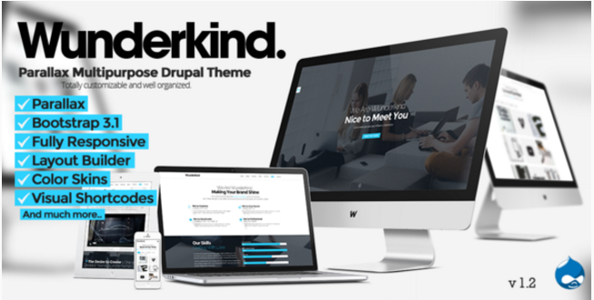 Wunderkind - One Page Parallax Drupal 7 Theme