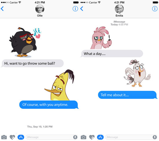 Angry Birds Stickers: Amazing iMessages Sticker Packs For iOS10