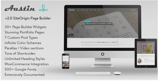 austin WordPress Themes For Designers