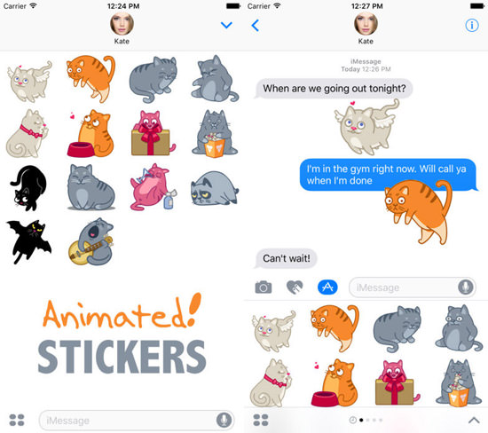 Cats Animated: Amazing iMessages Sticker Packs For iOS10