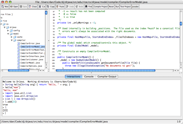 DRJAVA: Free IDEs and Code Editors for Programmers