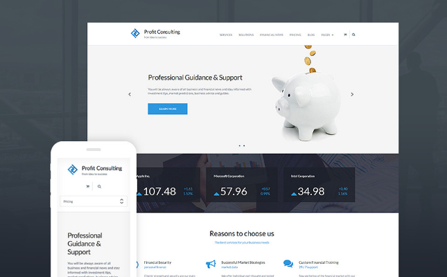 Financial Advisor Responsive WordPress Theme