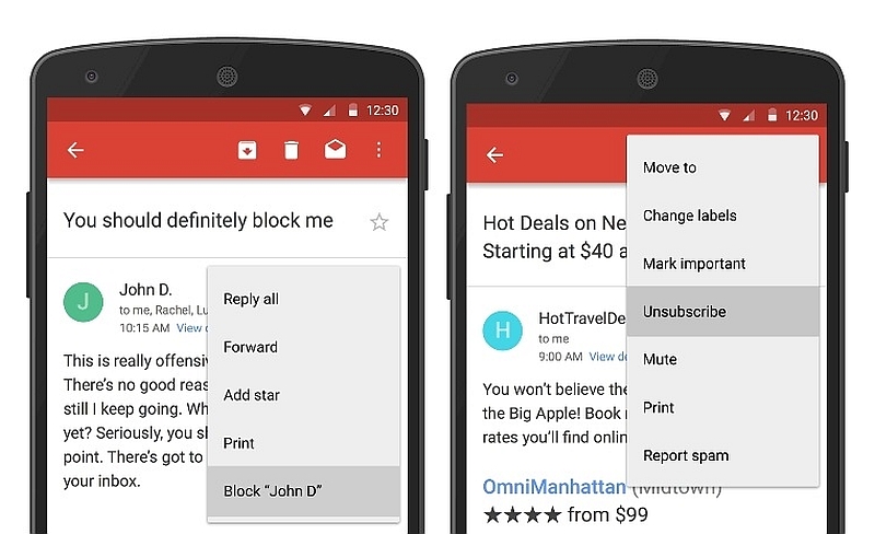 how to block emails on gmail on android