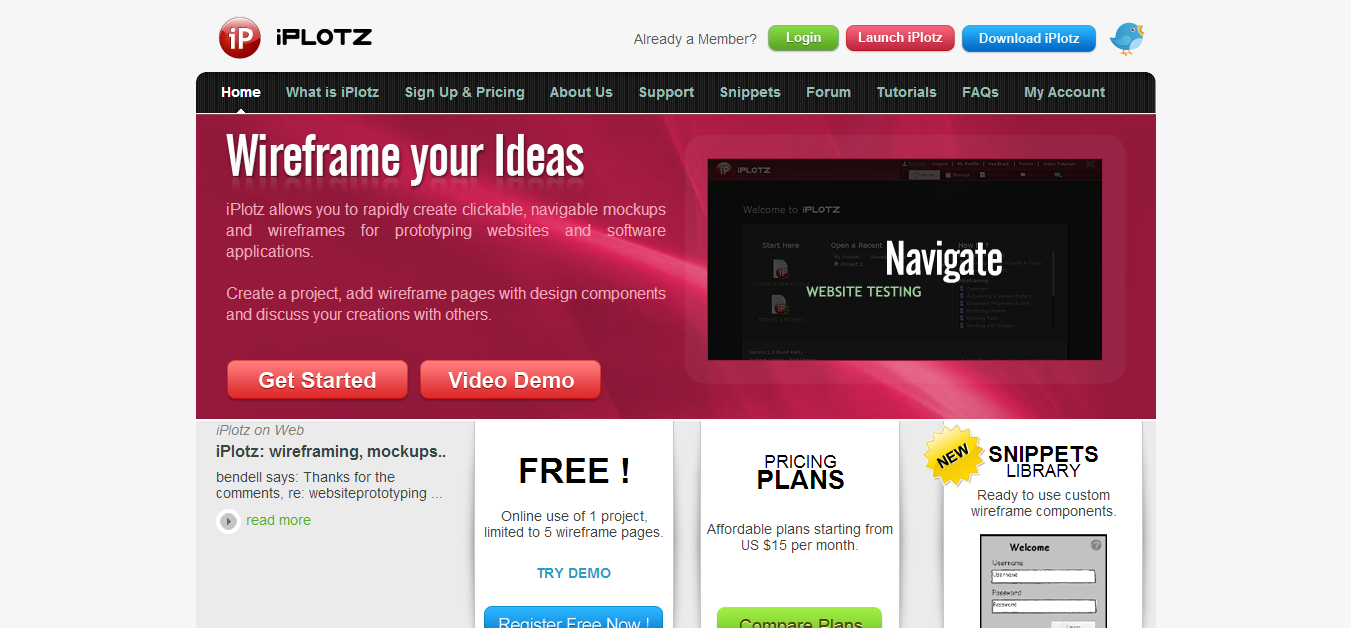 iPlotz: Best Free Mockups And Wireframe Tools