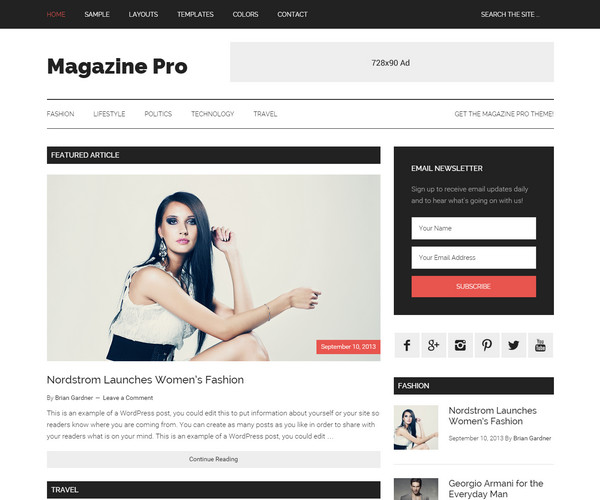 magzine-pro Adsense Optimized WordPress Themes