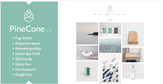 pine cone WordPress Themes For Designers