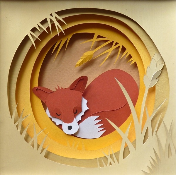 red-fox-paper-cut