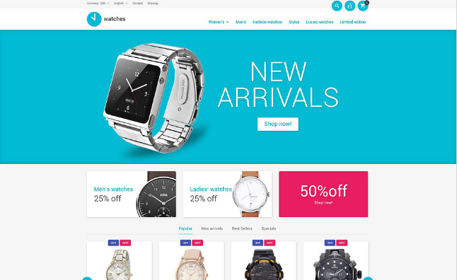 Watches Store PrestaShop Theme