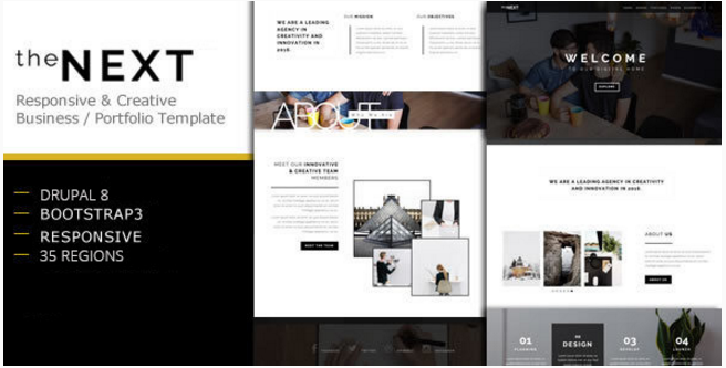 theNEXT - Creative Business Drupal 8 Theme