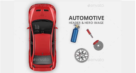 Automotive Hero Image and Header Mockup