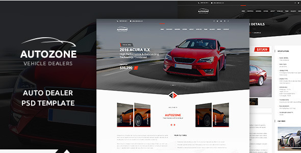 AUTOZONE - Car Dealer PSD Theme