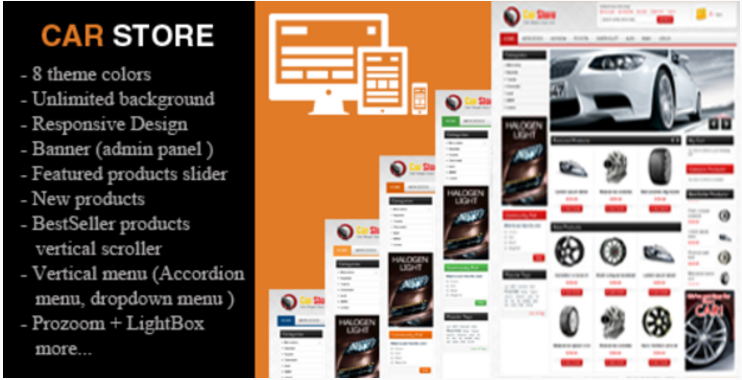 Accessories Car Magento Theme