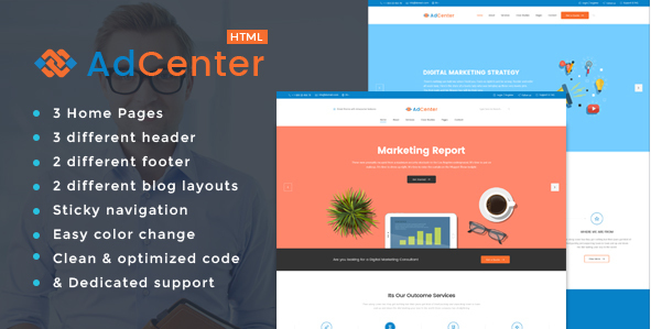 Adcenter - Digital Marketing HTML Template