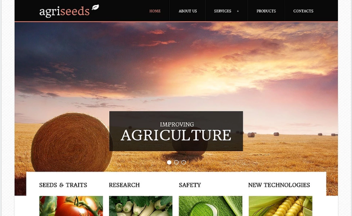 Agriculture Responsive Website Template