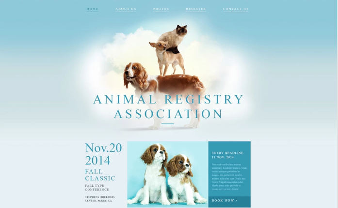 Animal Registry Association Website Template