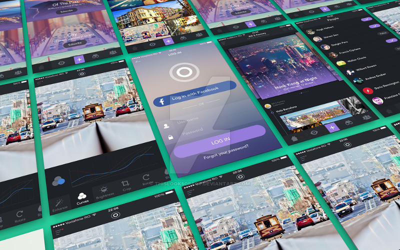 App Presentation Screens Mockup