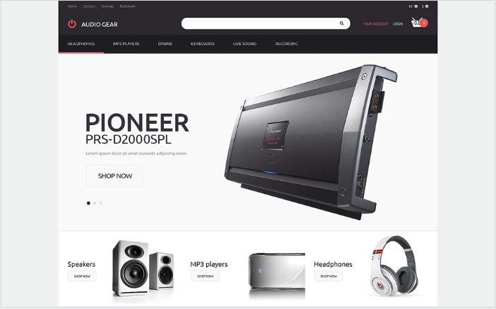  Audiogear Shop PrestaShop Theme