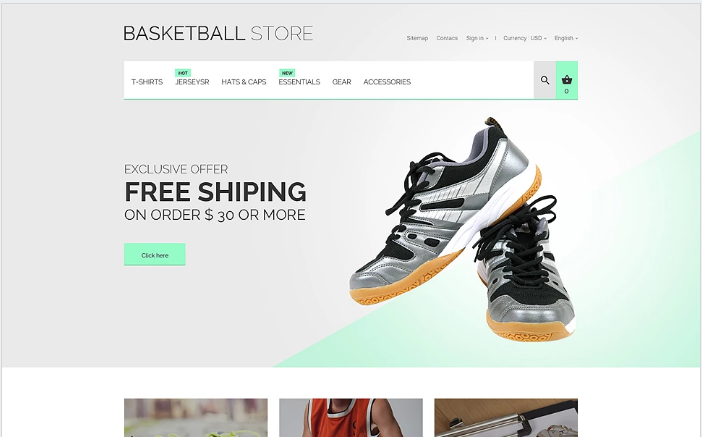 Basketball Uniform PrestaShop Theme