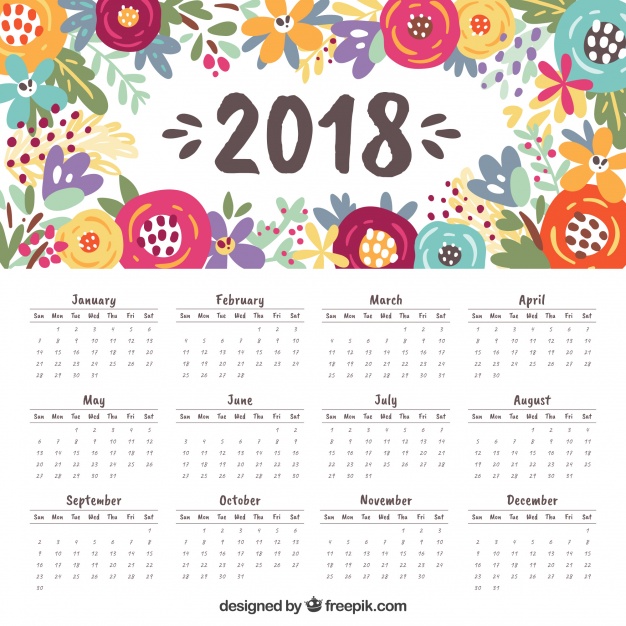 Beautiful Calendar Mockup 2018